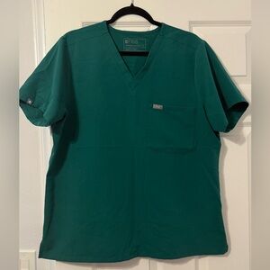 FIGS Women's Hunter Green Scrub Top